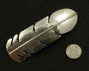 Sterling silver feather hair clip